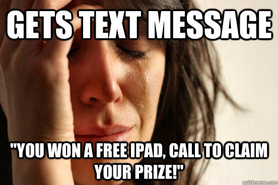 Gets text message 