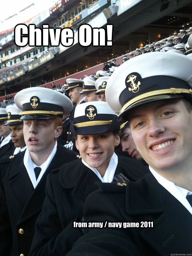 Chive On! from army / navy game 2011  Double photo bomb