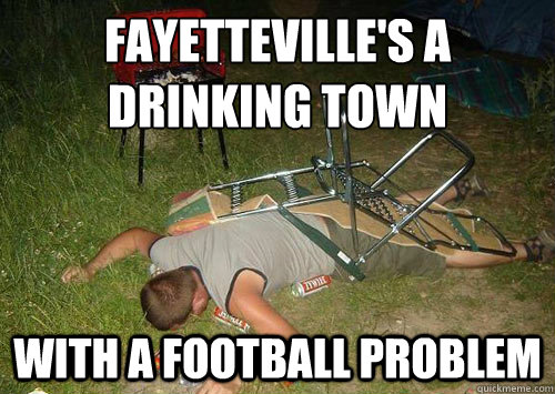 fayetteville's a drinking town with a football problem  Face Down Drunk Guy