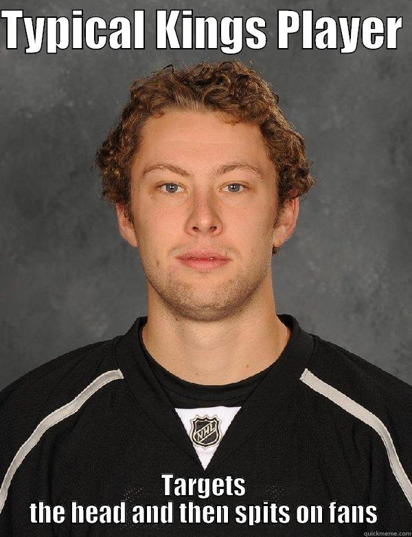 TYPICAL KINGS PLAYER  TARGETS THE HEAD AND THEN SPITS ON FANS Misc
