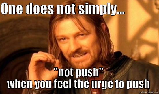 pushy outy - ONE DOES NOT SIMPLY...              