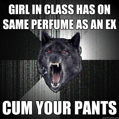 girl in class has on same perfume as an ex cum your pants  Insanity Wolf