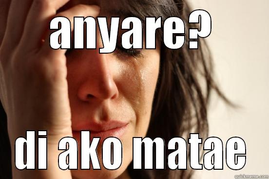 ANYARE? DI AKO MATAE First World Problems