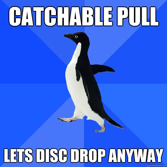 Catchable Pull Lets Disc drop anyway  Socially Awkward Penguin
