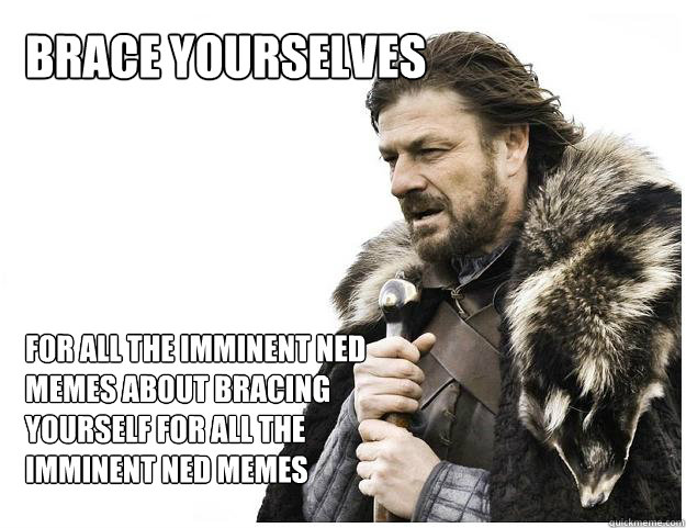 Brace yourselves For all the imminent ned memes about bracing yourself for all the imminent ned memes  Imminent Ned