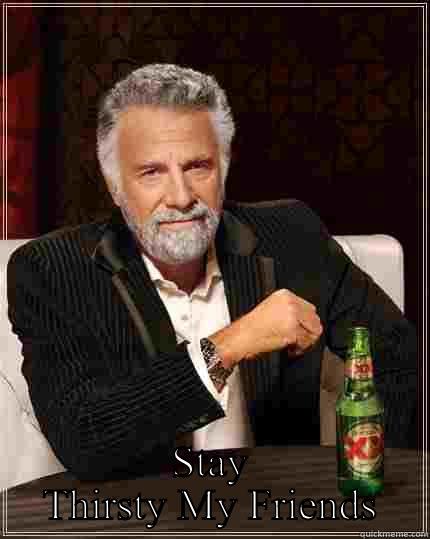  STAY THIRSTY MY FRIENDS The Most Interesting Man In The World