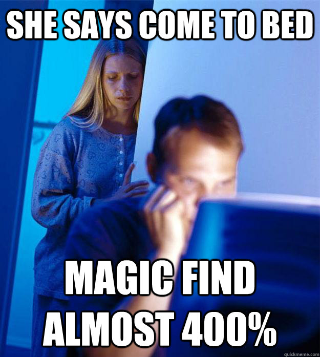 She says come to bed Magic find almost 400%  Redditors Wife