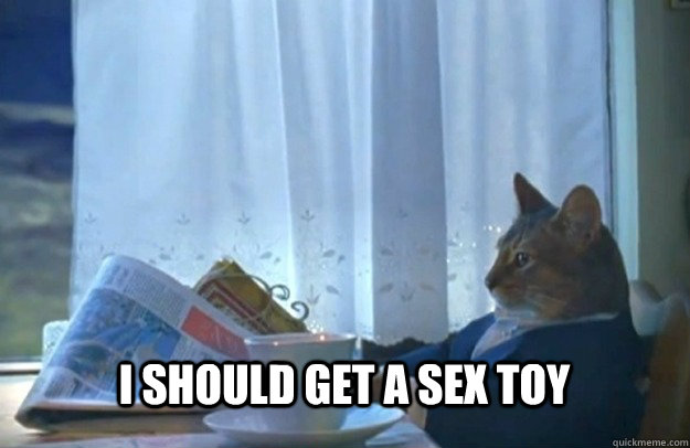  I should get a sex toy  Sophisticated Cat