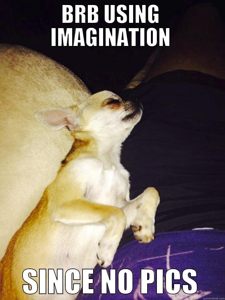 BRB USING IMAGINATION SINCE NO PICS Misc