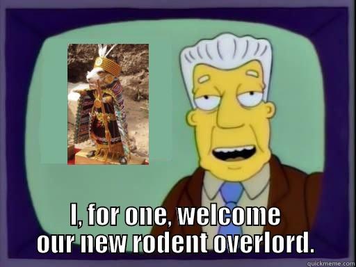 Our New Rodent Overlord -  I, FOR ONE, WELCOME OUR NEW RODENT OVERLORD. Misc