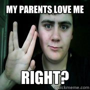 MY PARENTS LOVE ME RIGHT?  Jared Milton