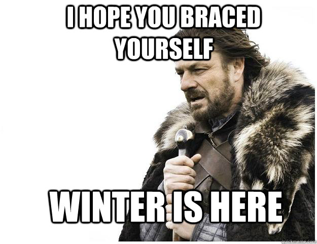 I hope you braced yourself Winter is here - I hope you braced yourself Winter is here  Imminent Ned