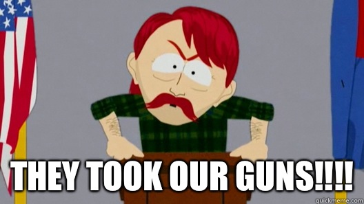  THEY TOOK OUR GUNS!!!!  