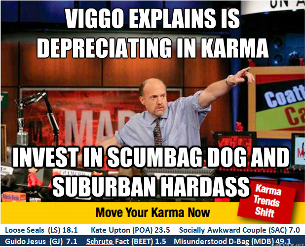 Viggo explains is depreciating in karma invest in scumbag dog and suburban Hardass - Viggo explains is depreciating in karma invest in scumbag dog and suburban Hardass  Jim Kramer with updated ticker