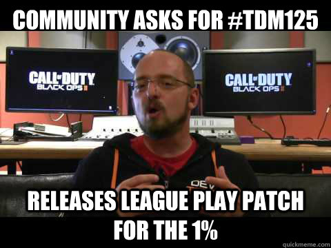 COMMUNITY ASKS FOR #TDM125 RELEASES LEAGUE PLAY PATCH FOR THE 1%  