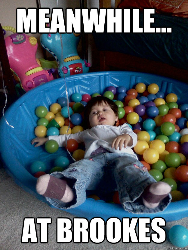 Meanwhile... At Brookes  Ball Pit of Bliss