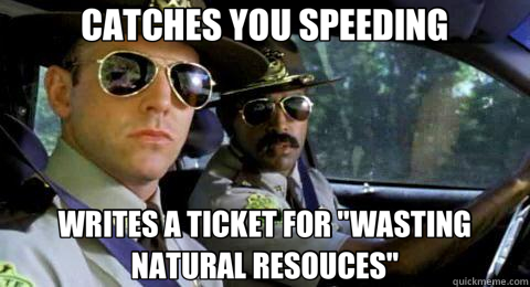 CATCHES YOU SPEEDING WRITES A TICKET FOR 