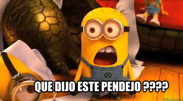 QUE DIJO ESTE PENDEJO ???? - QUE DIJO ESTE PENDEJO ????  Minion Whaaaa!