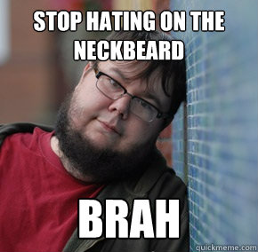 Stop hating on the neckbeard BRAH  