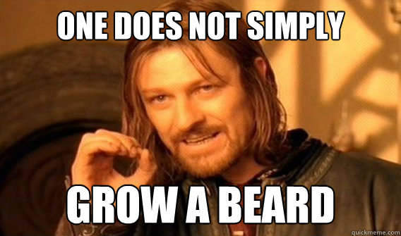 one does not simply Grow a beard  onedoesnotsimply