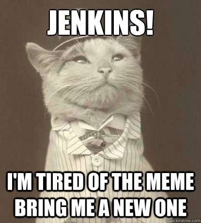 Jenkins! I'm Tired of the meme bring me a new one - Jenkins! I'm Tired of the meme bring me a new one  Aristocat