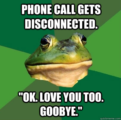 phone call gets disconnected. 