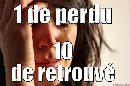 1 DE PERDU 10 DE RETROUVÉ First World Problems