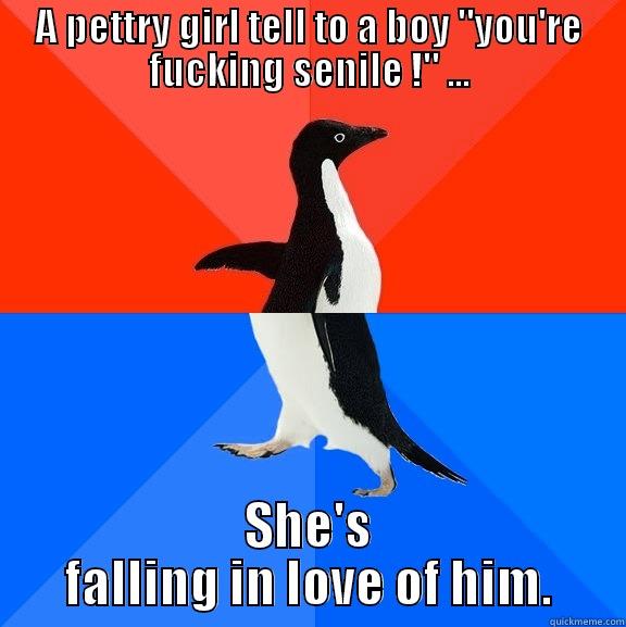 A PETTRY GIRL TELL TO A BOY 