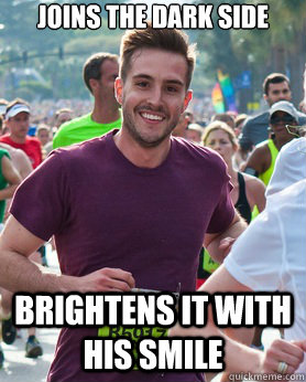 joins the dark side brightens it with his smile  Ridiculously photogenic guy