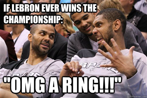 If LeBron ever wins the championship: 