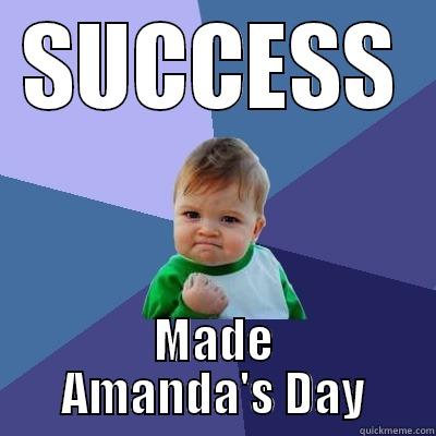 SUCCESS MADE AMANDA'S DAY Success Kid