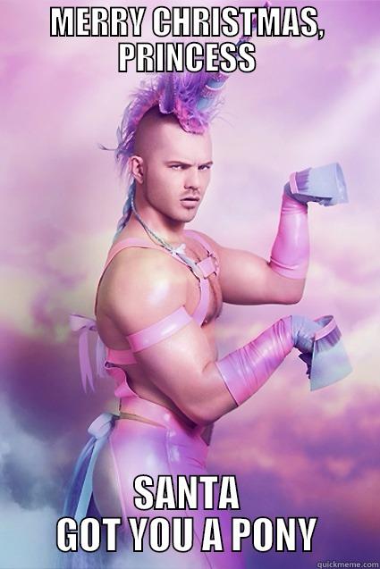 MERRY CHRISTMAS, PRINCESS SANTA GOT YOU A PONY Misc