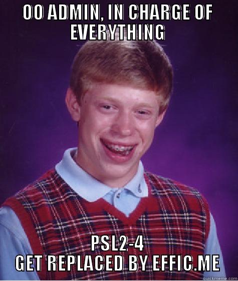 OO ADMIN, IN CHARGE OF EVERYTHING PSL2-4 GET REPLACED BY EFFIC.ME Bad Luck Brian