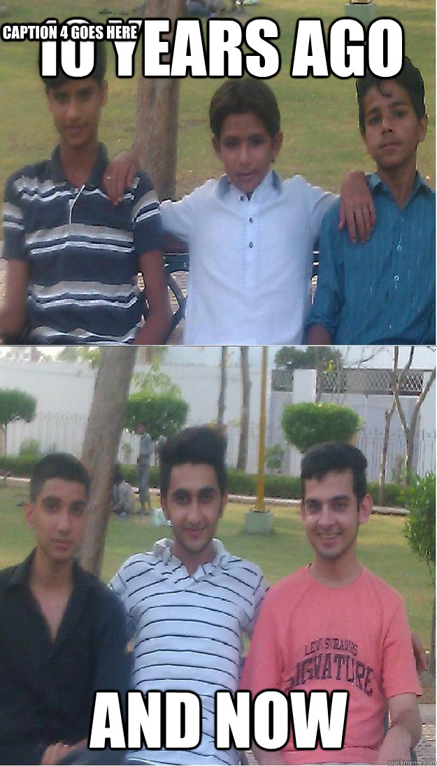 10 years ago and now Caption 3 goes here Caption 4 goes here  Fair and Lovely growth effect