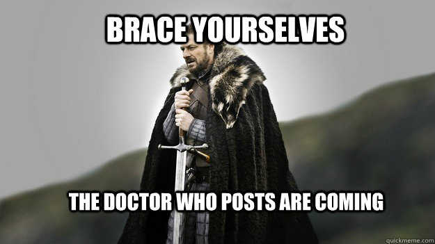 Brace yourselves The Doctor Who posts are coming  Ned stark winter is coming