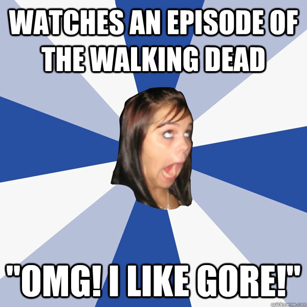 watches an episode of the walking dead 
