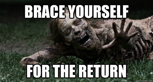 Brace Yourself For the return  Walking Dead