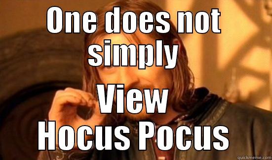 ONE DOES NOT SIMPLY VIEW HOCUS POCUS Boromir