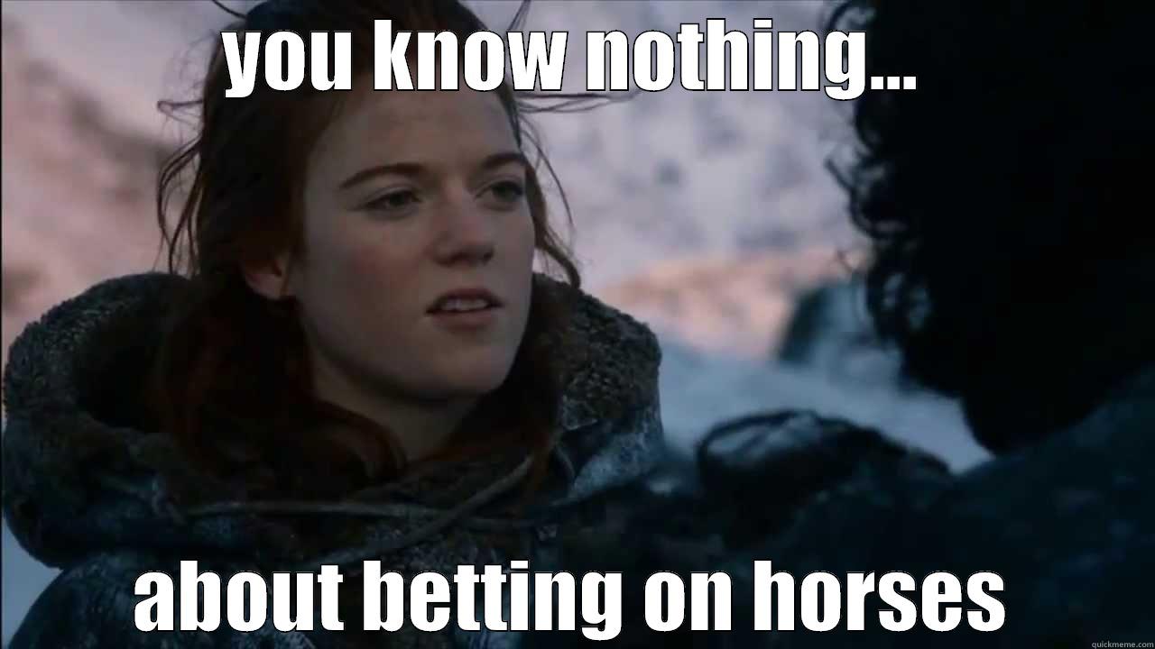 Every Melbourne Cup, I find that... - YOU KNOW NOTHING... ABOUT BETTING ON HORSES Misc