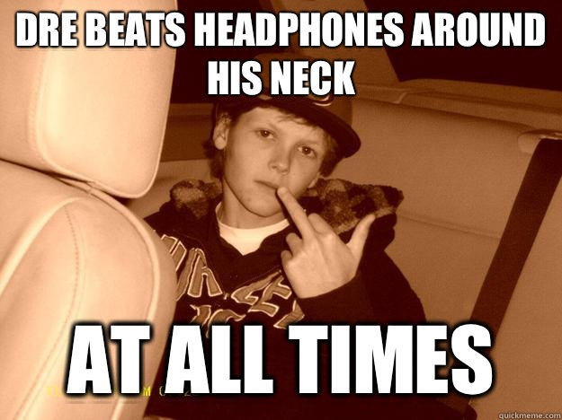 dre beats headphones around his neck at all times  