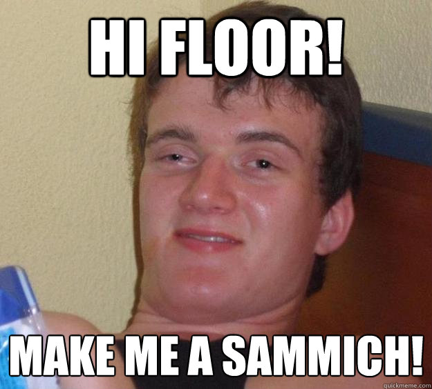 Hi Floor! make me a sammich!  10 Guy