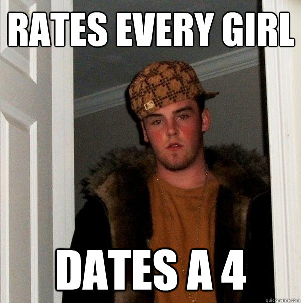 Rates every girl  dates a 4  Scumbag Steve
