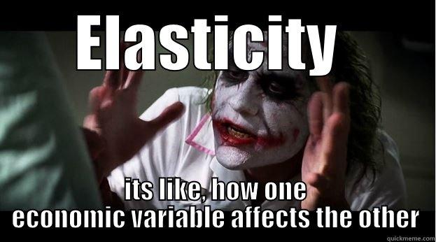 ELASTICITY  ITS LIKE, HOW ONE ECONOMIC VARIABLE AFFECTS THE OTHER Joker Mind Loss