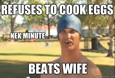refuses to cook eggs Nek minute beats wife  Nek Minute Guy