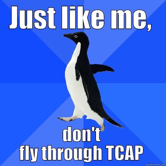 JUST LIKE ME, DON'T FLY THROUGH TCAP Socially Awkward Penguin