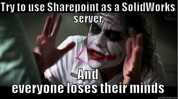 TRY TO USE SHAREPOINT AS A SOLIDWORKS SERVER AND EVERYONE LOSES THEIR MINDS Joker Mind Loss