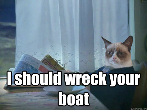  I should wreck your boat  