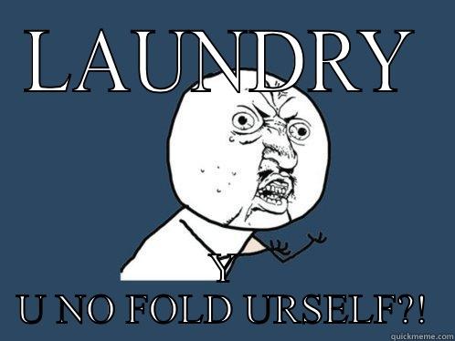 LAUNDRY Y U NO FOLD URSELF?! Y U No