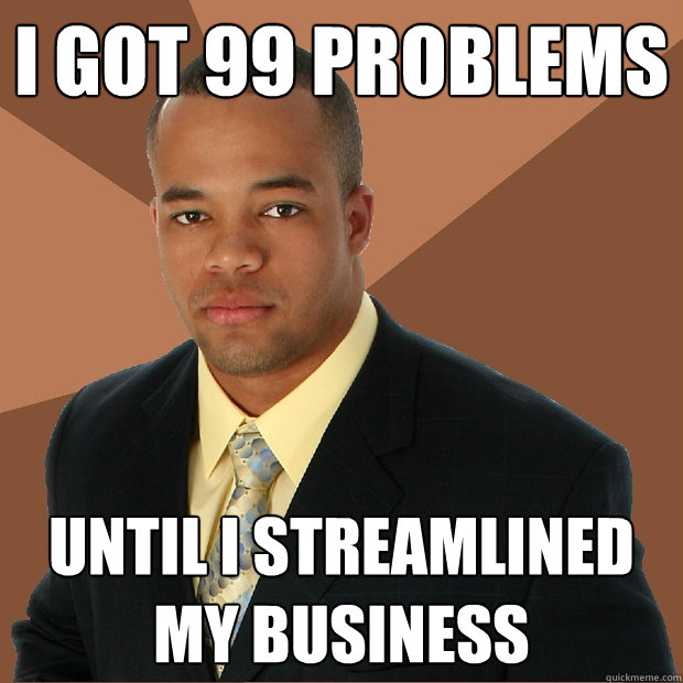 I got 99 problems until i streamlined my business  Successful Black Man