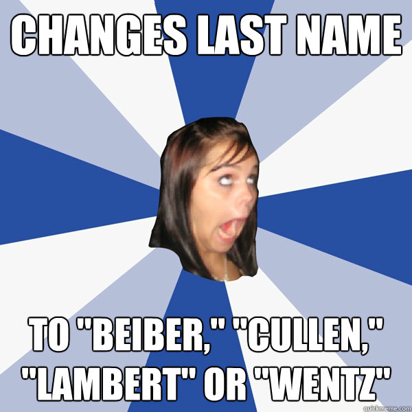 Changes last name to 